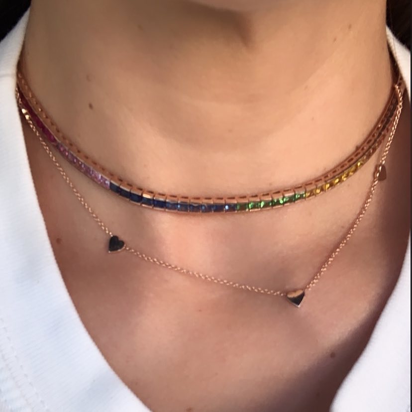 Rainbow Sapphire Necklace