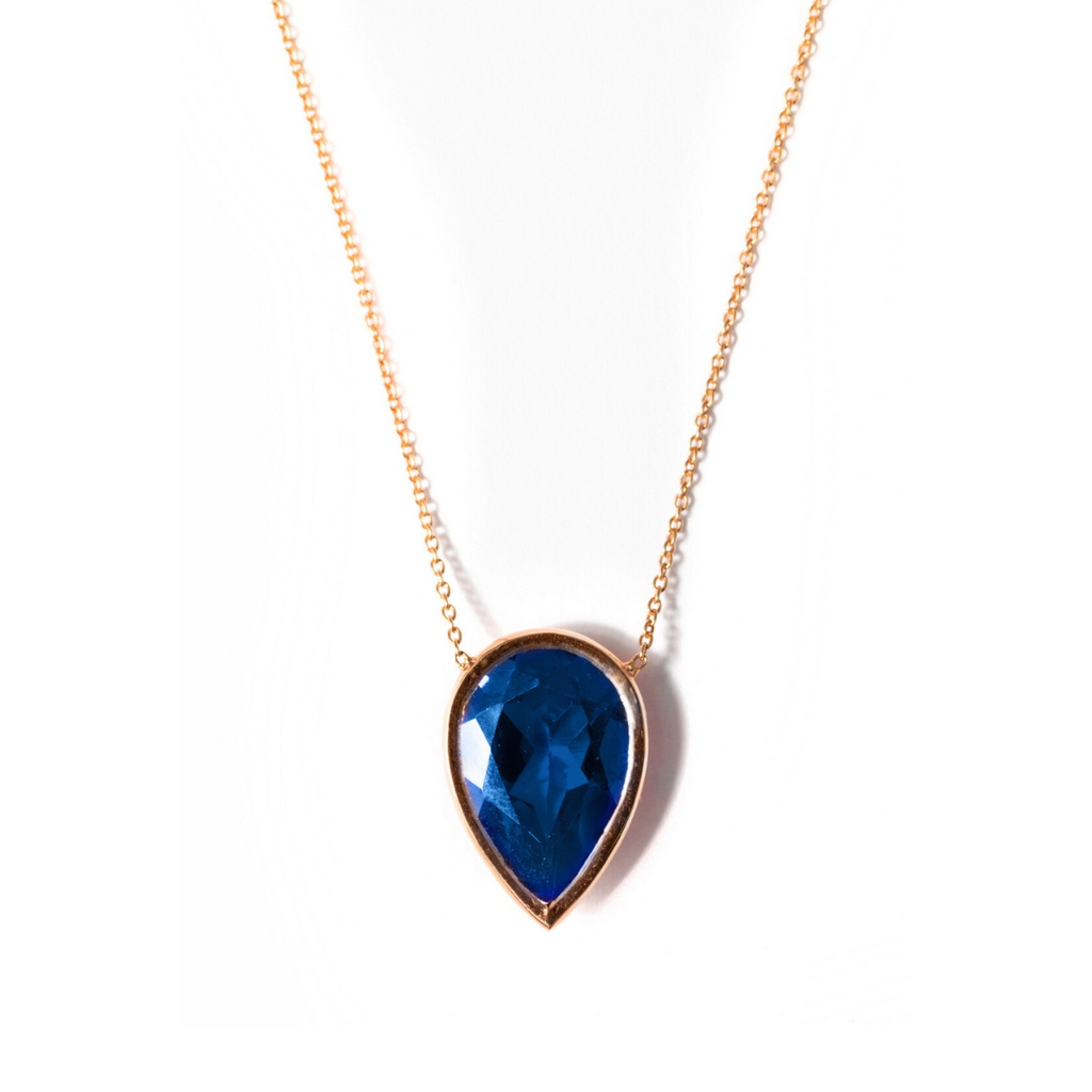 Pear Sapphire Necklace