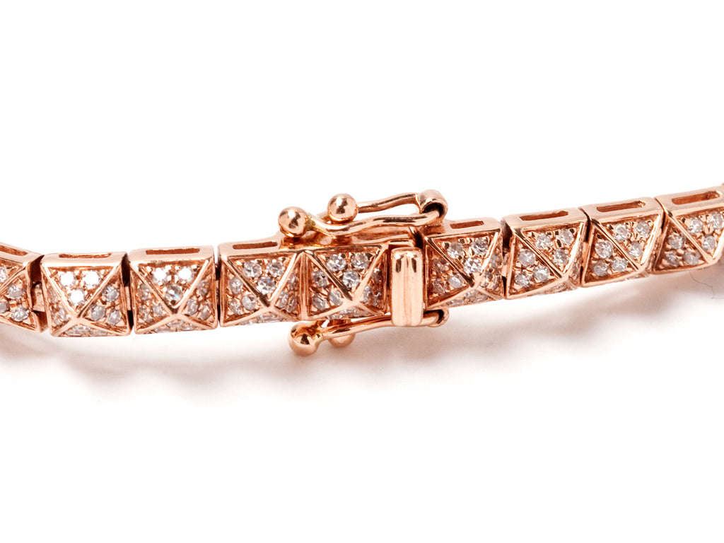 Diamond Pyramid Tennis Bracelet