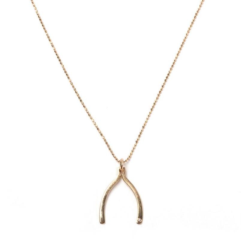 Diamond Wishbone Necklace