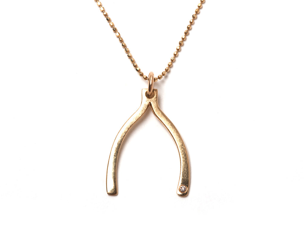 Diamond Wishbone Necklace