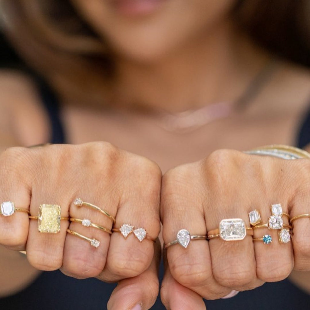 Lab-Grown Diamond Solitaire Mickey Ring