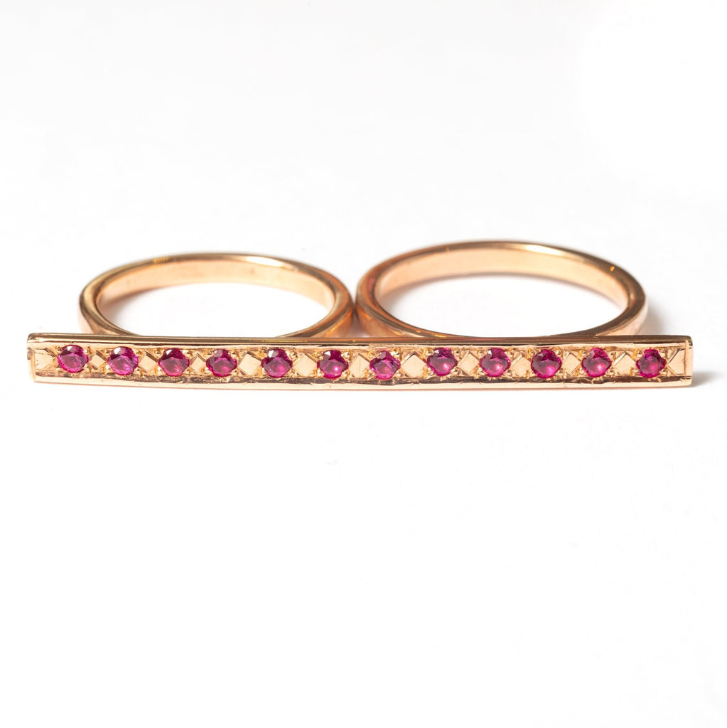 Ruby Bar Ring