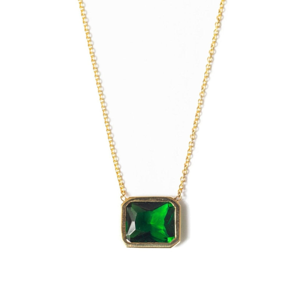 Square Emerald Necklace