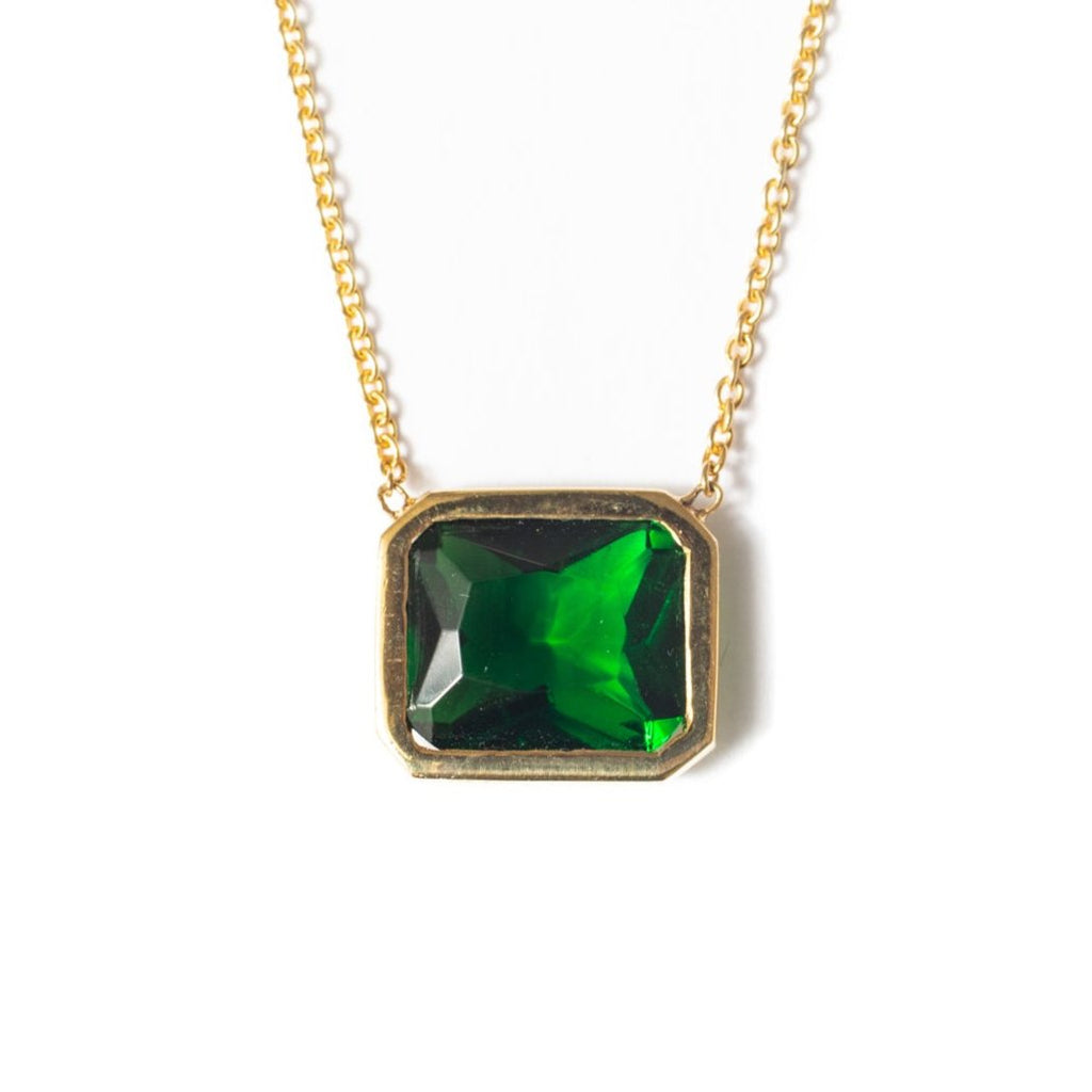 Square Emerald Necklace