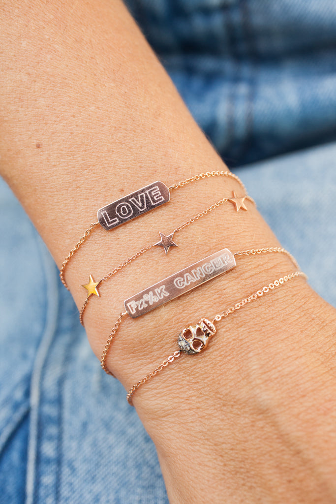 LOVE Engraved Bar Bracelet