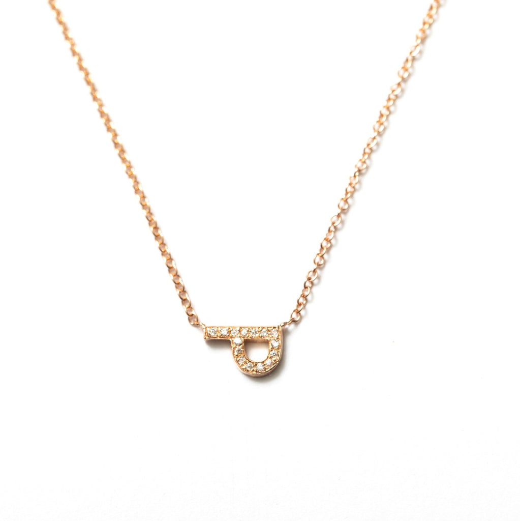 Custom Diamond Initial Necklace