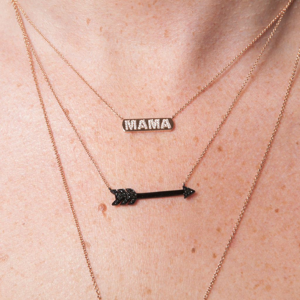 Black Diamond Arrow Necklace