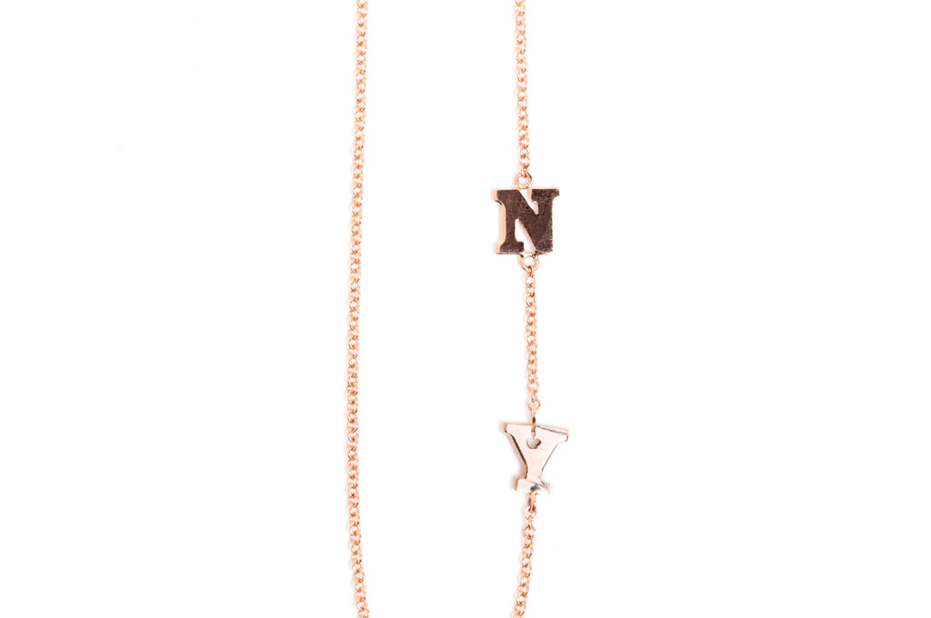 Custom Side Initial Necklace