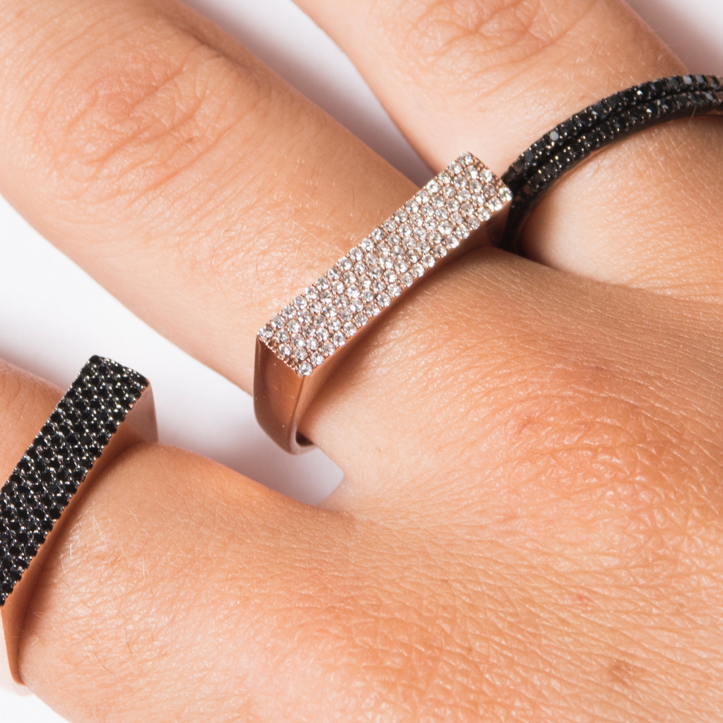 Diamond Black Rhodium Band