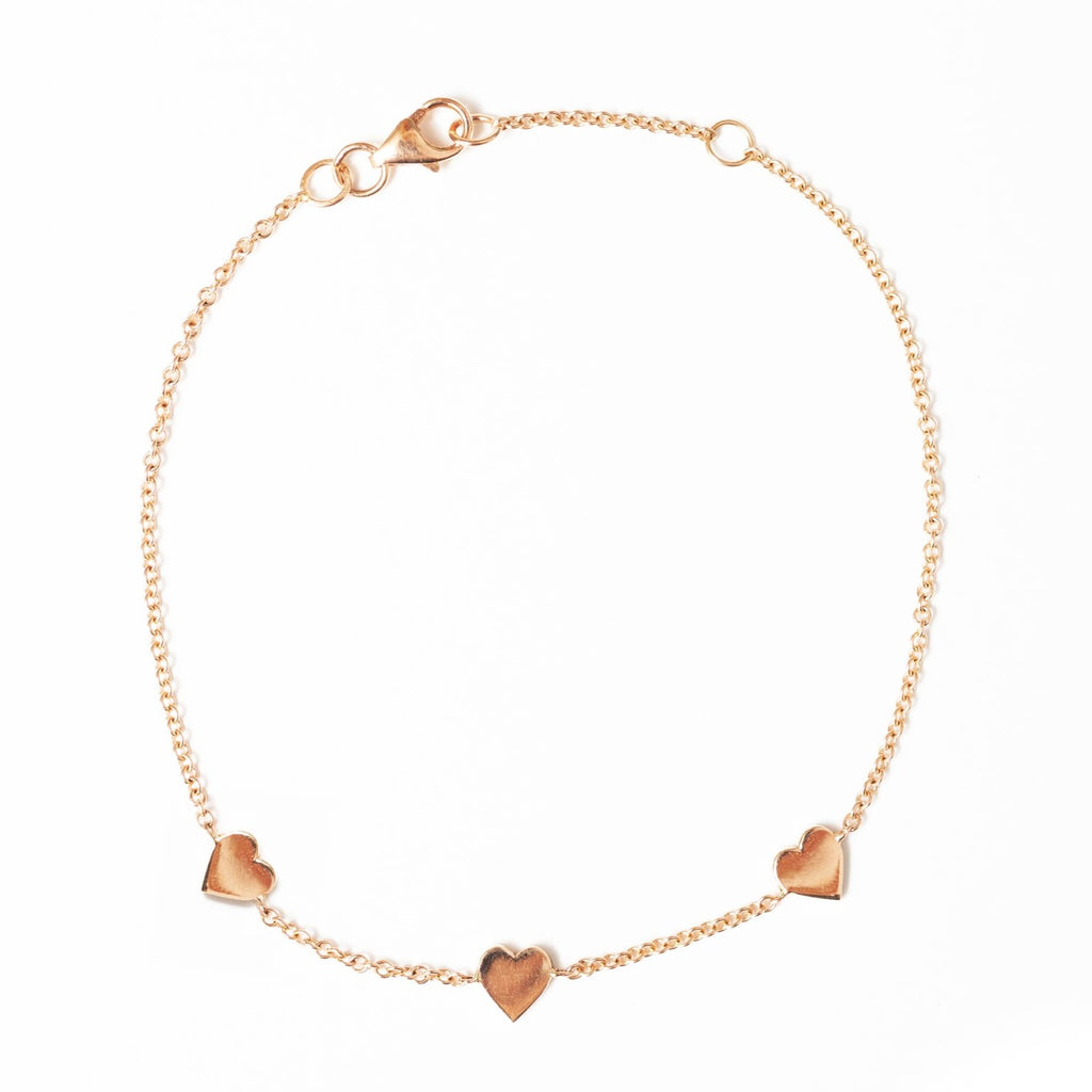 Triple Hearts Anklet