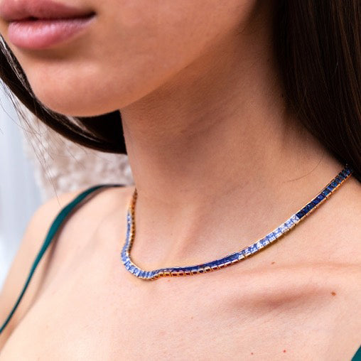 Sapphire Two-Tone Chain