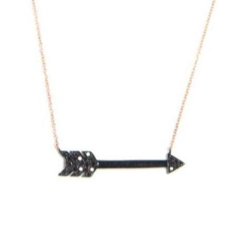 Black Diamond Arrow Necklace