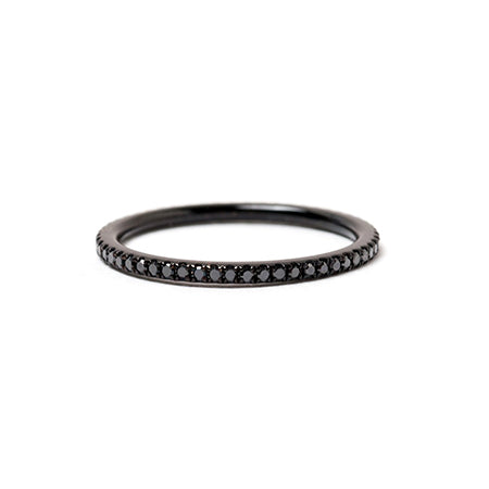 Diamond Black Rhodium Band