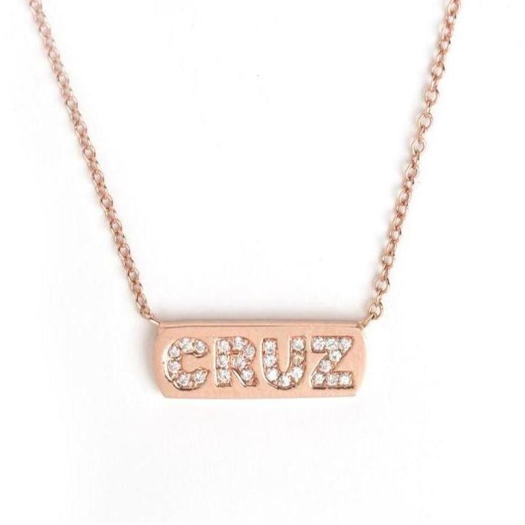 Custom CRUZ Bar Necklace