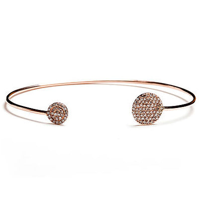 Diamond Disc Cuff Bangle