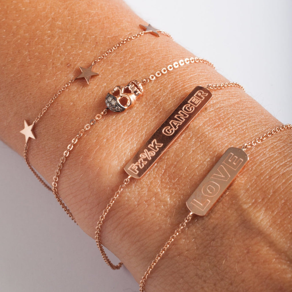 LOVE Engraved Bar Bracelet