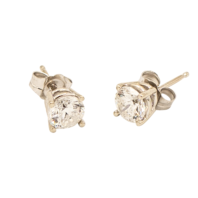 2ct Natural Diamond Tiger Studs